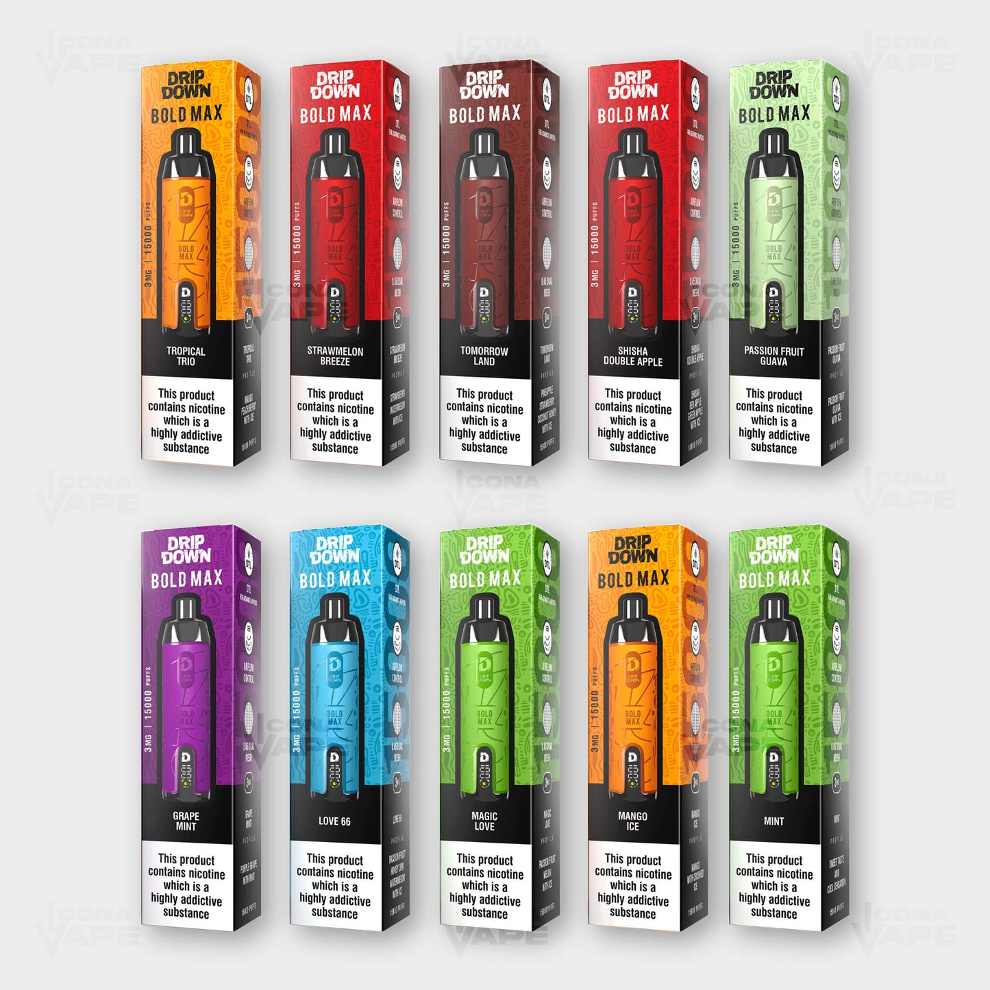 DRIP DOWN BOLD MAX 15000 PUFFS DISPOSABLE VAPE