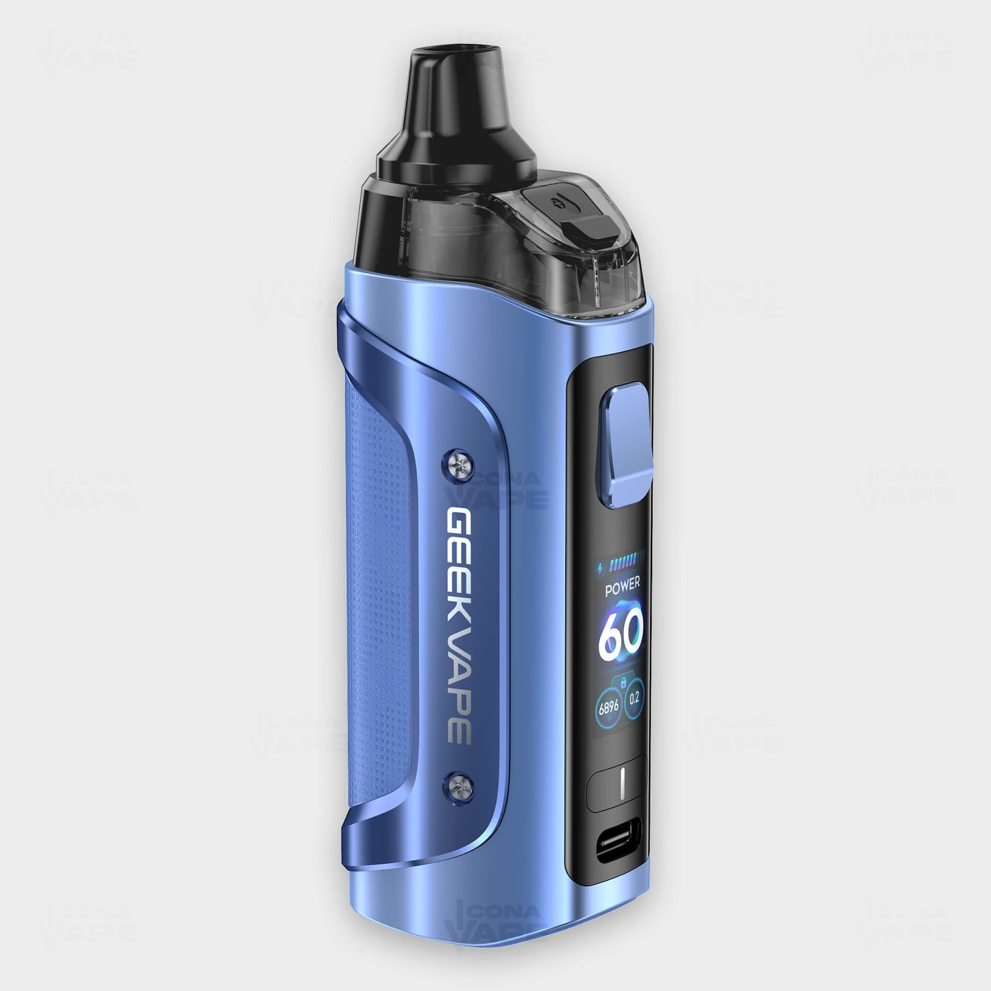 geekvape aegis boost 3 sapphire blue 60w pod mod with ip68 tri-proof design