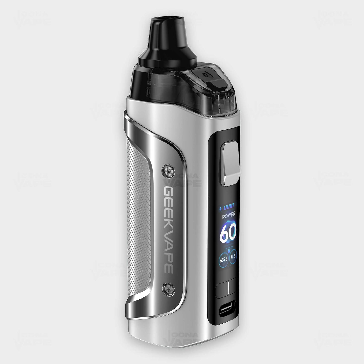 geekvape aegis boost 3 pod mod 60w silver sleek leakproof vape device for pakistan