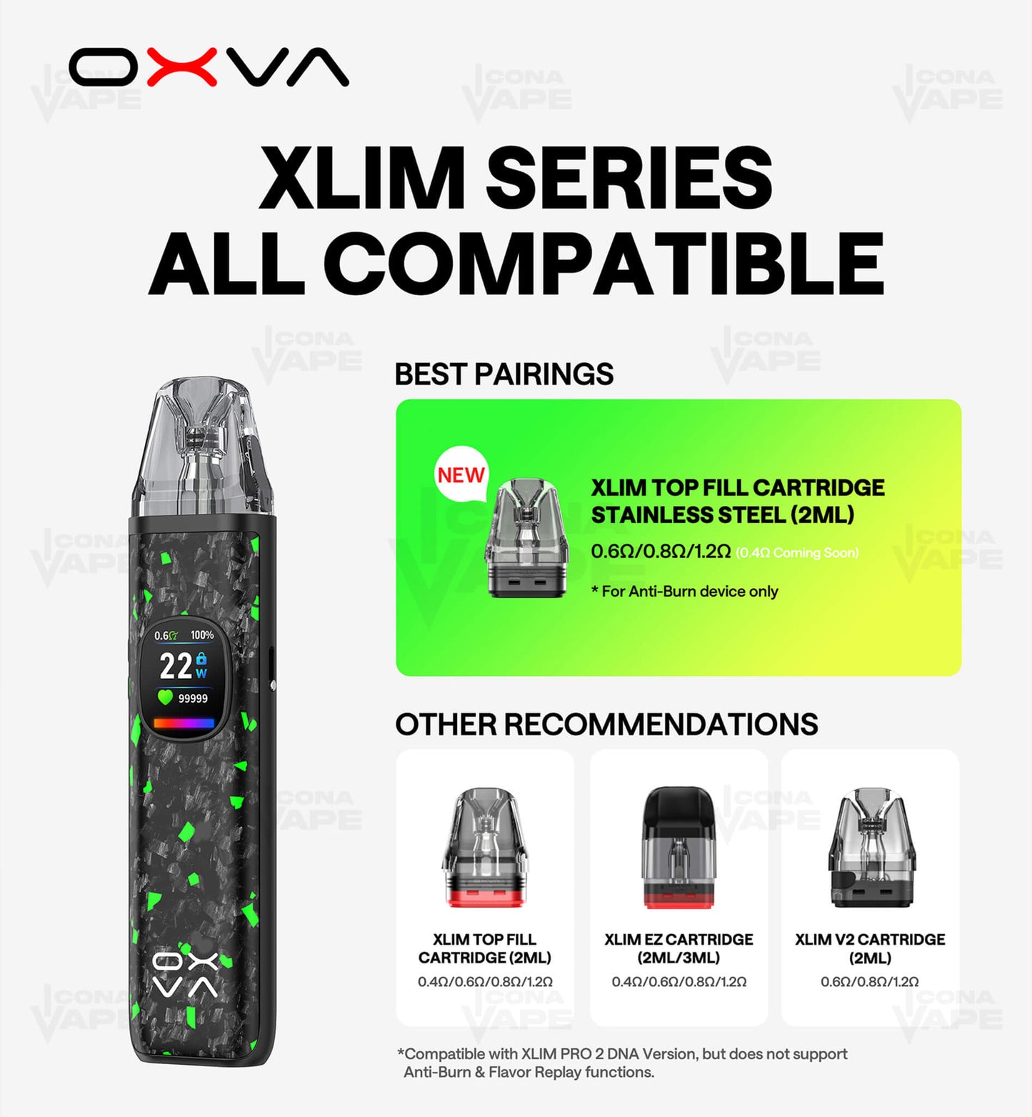 OXVA XLIM STAINLESS STEEL CARTRIDGE