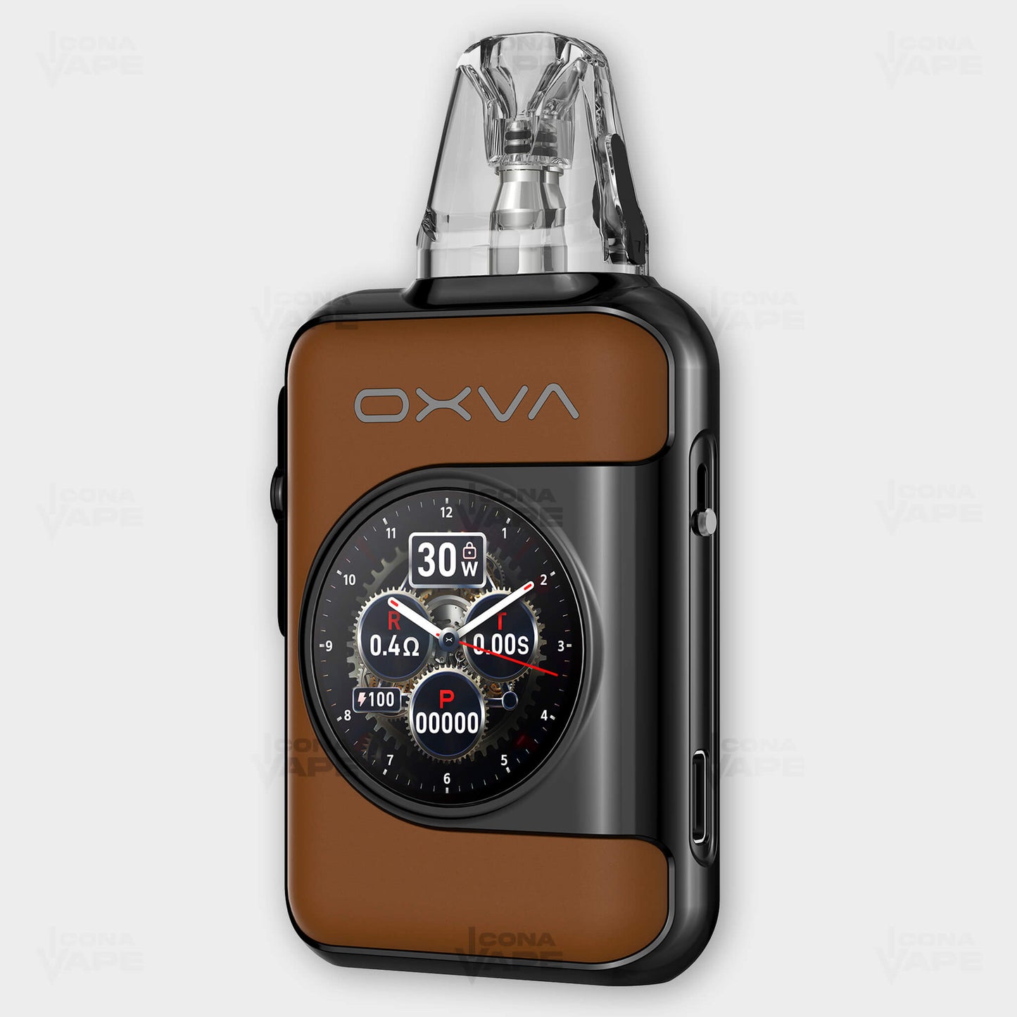 oxva xlim sq pro 2 pod kit brown leather design vape device with smart screen pakistan