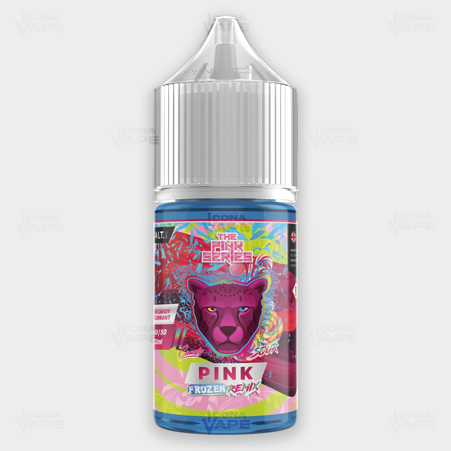 Dr Vapes Pink Frozen Remix 30ml – Candy, Blackcurrant, and Ice Vape Juice Salt Nic Pakistan