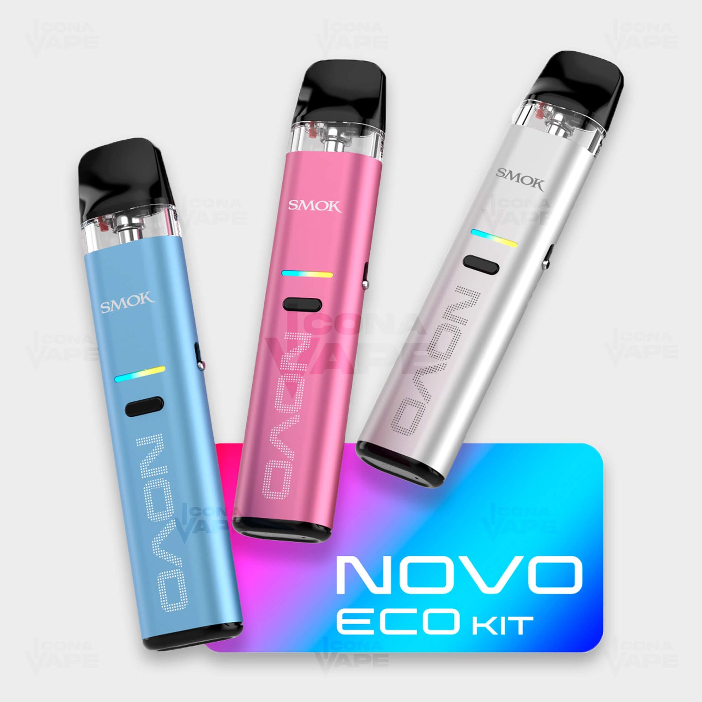 Smok Novo Eco Pod System Vape Kit Pale Blue, Pink, Silver