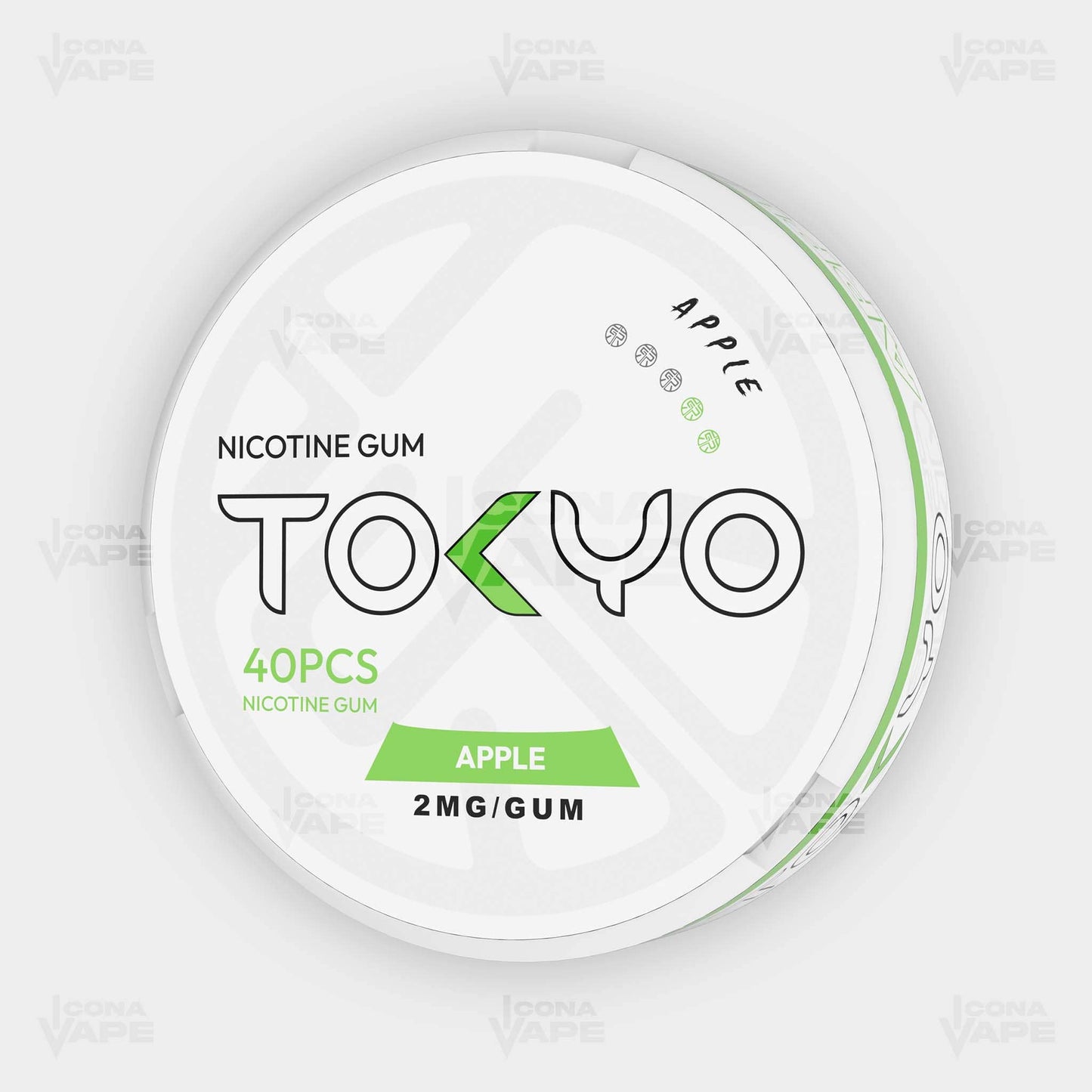 Tokyo Nicotine Gum Apple 2MG 40PCS Nicotine Gum