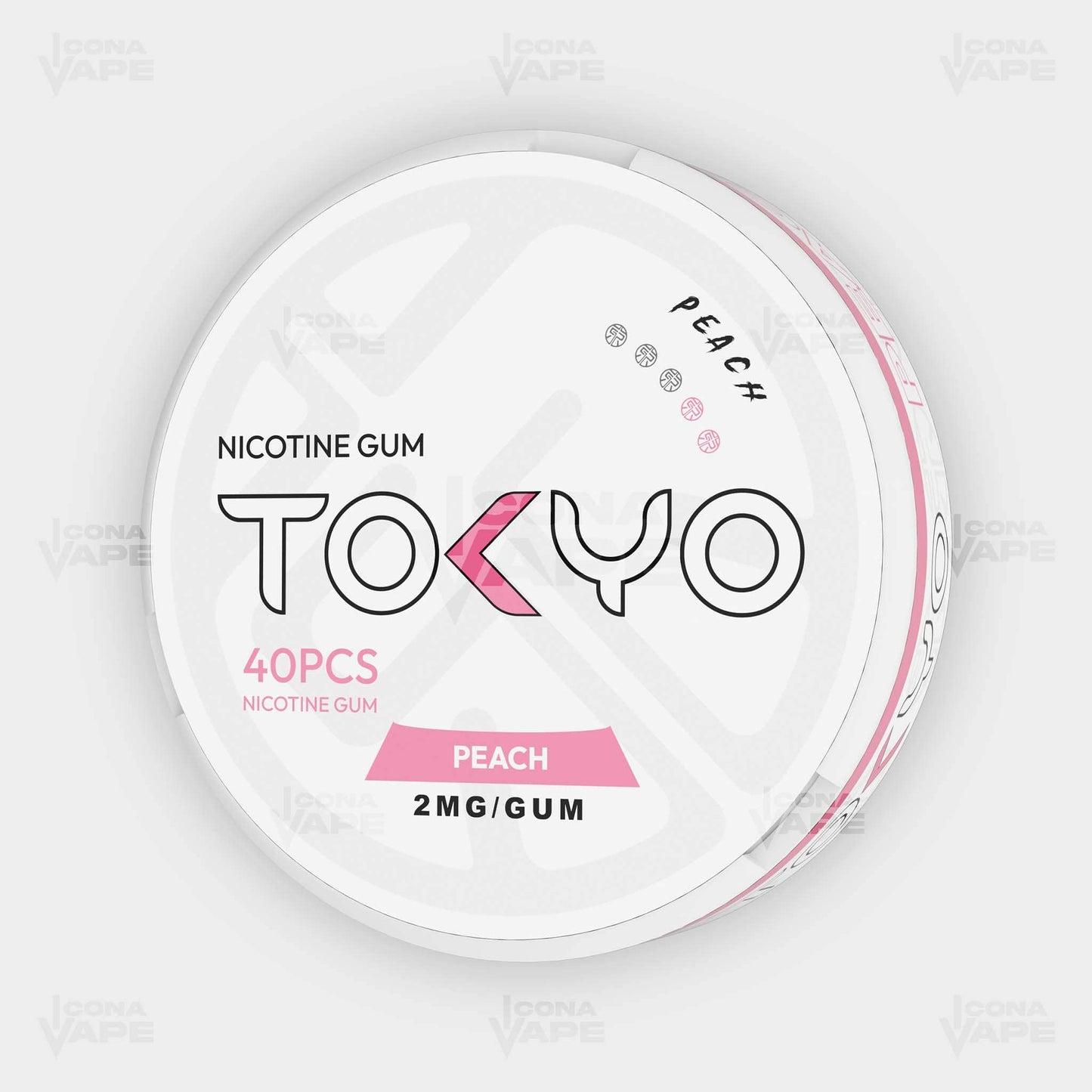 Tokyo Nicotine Gum Peach 2MG 40PCS Nicotine Gum