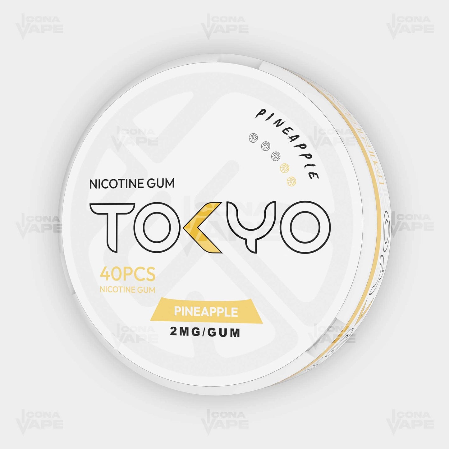 Tokyo Nicotine Gum Pineapple 2MG 40PCS Nicotine Gum