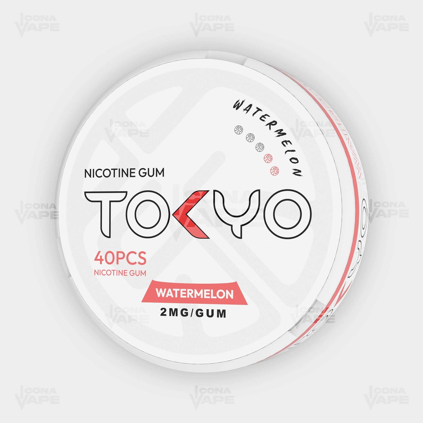 Tokyo Nicotine Gum Watermelon 2MG 40PCS Nicotine Gum