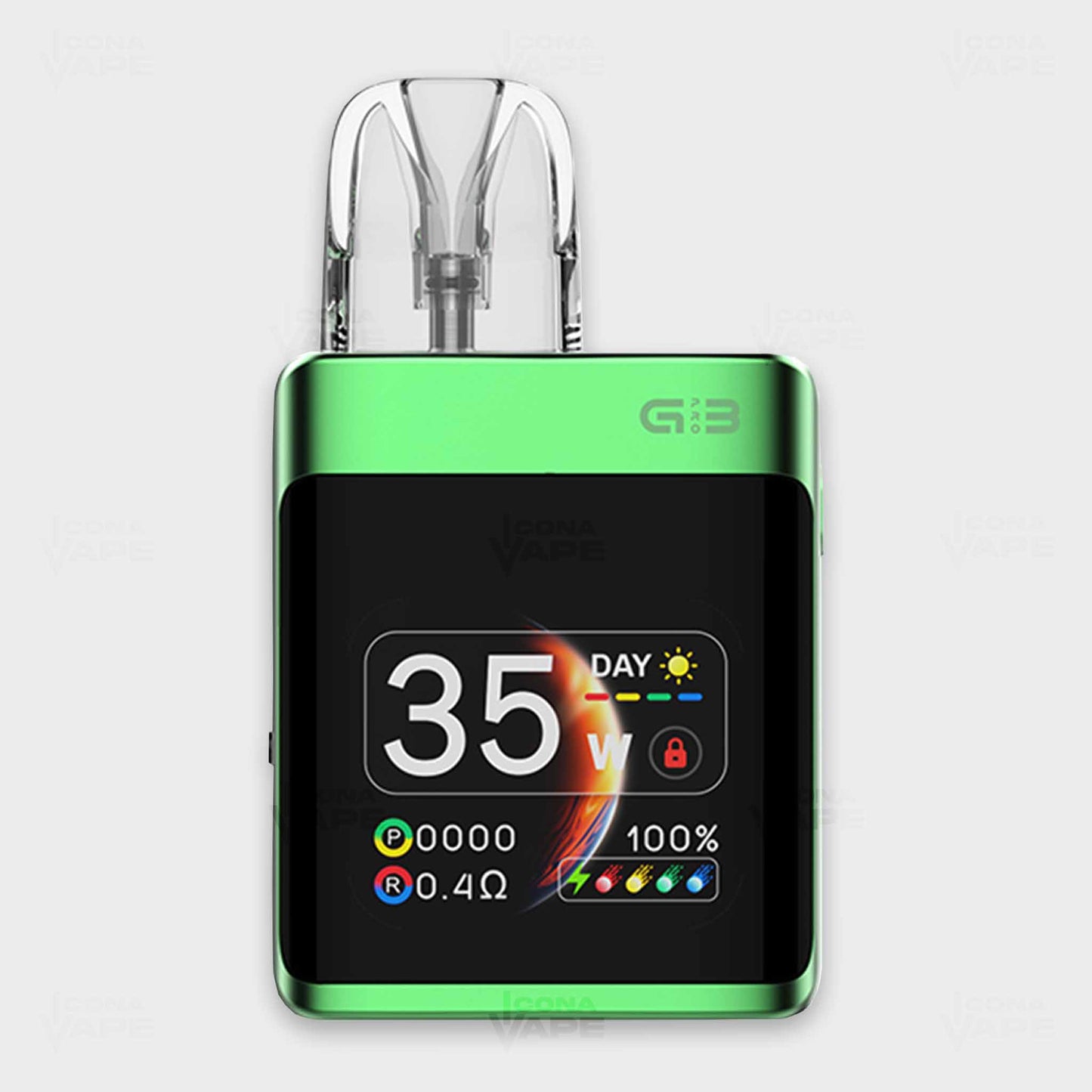 Uwell Caliburn G3 Pro KOKO Pod Kit in Emerald Green – Full-Screen Vape Device Available at ICONA VAPE Pakistan