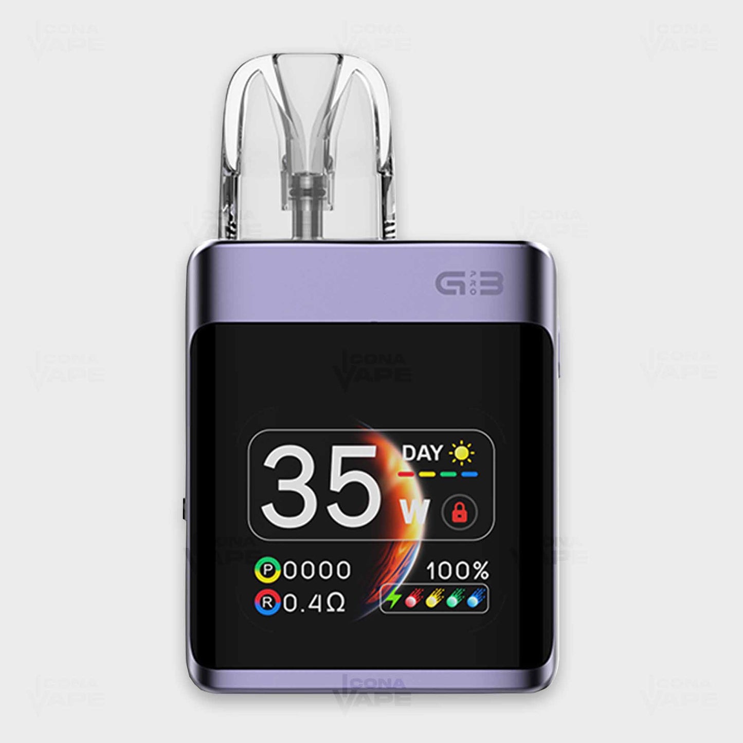 Uwell Caliburn G3 Pro KOKO Pod Kit in Lilac Purple – OLED Vape Pod Device Available at ICONA VAPE Pakistan
