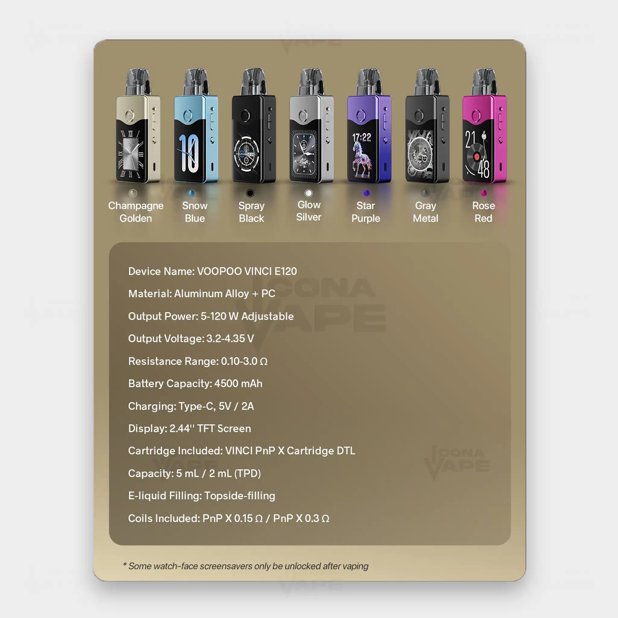 VOOPOO VINCI E120 POD KIT