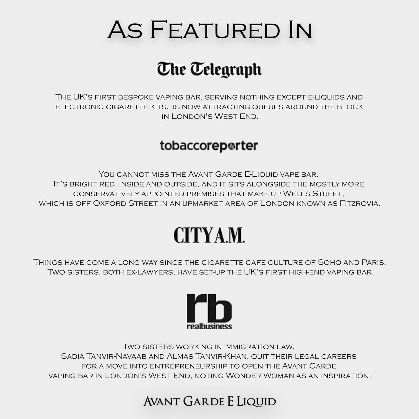 THE LUCIOUS TRIO - AVANT GARDE E-LIQUIDS