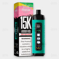 Al Fakher Crown Bar 15K Ice Adjust Lemon Lime Cherry Ice in Pakistan - Disposable Vape - ICONA VAPE
