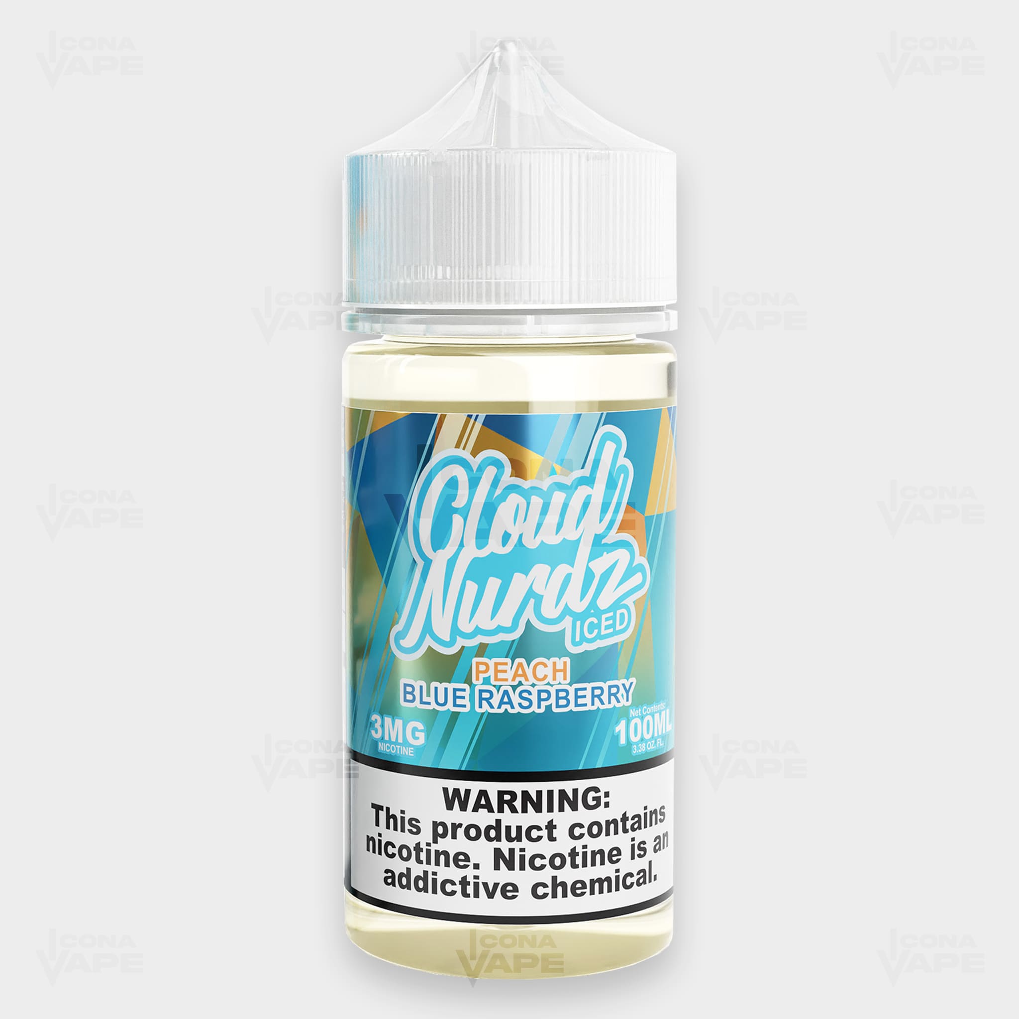 ICED PEACH BLUE RASPBERRY - CLOUD NURDZ - 100ML