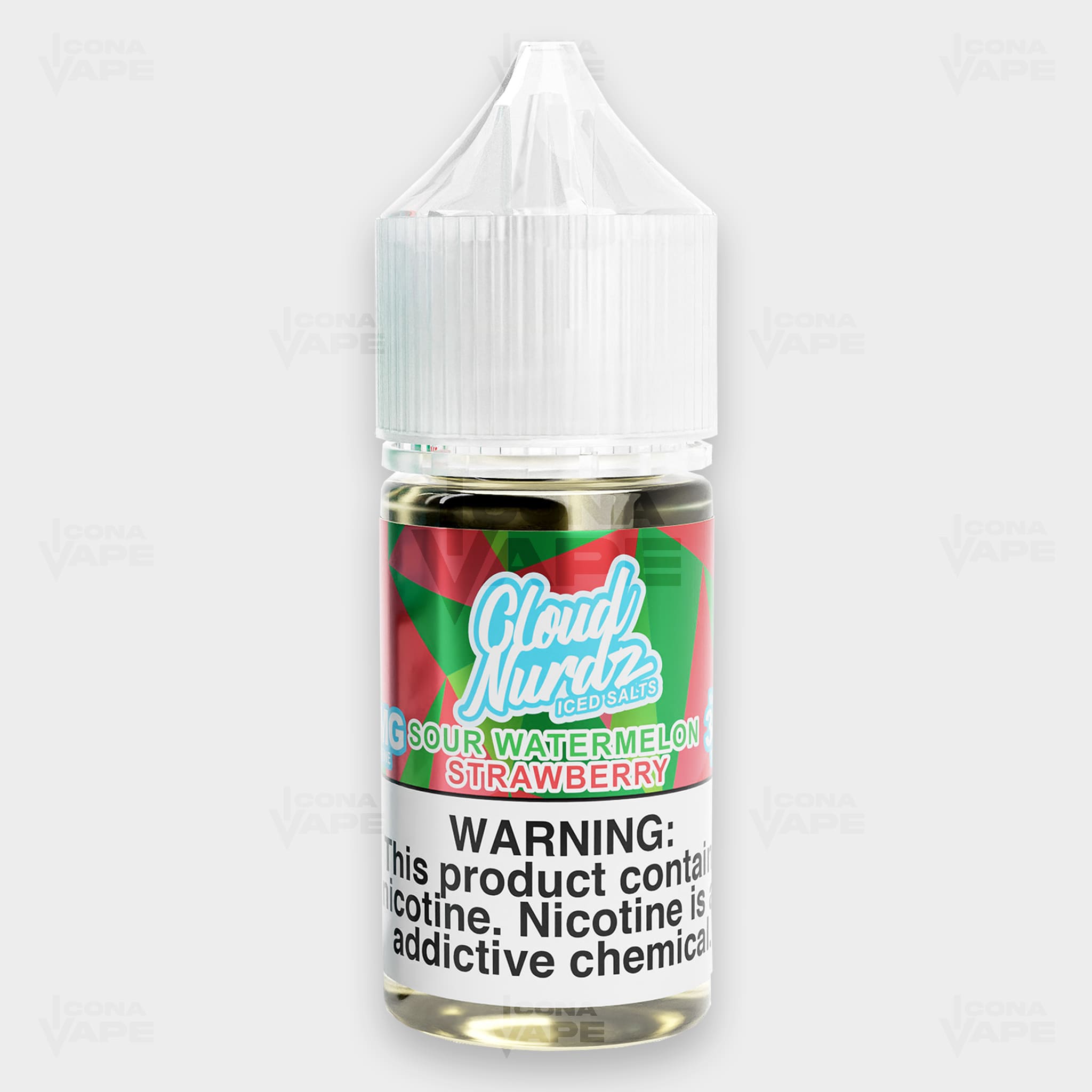 ICED SOUR WATERMELON STRAWBERRY - CLOUD NURDZ - 30ML