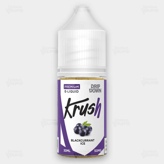 Drip Down Krush Blackcurrant Ice 30ml Bottle – Fruity Blackcurrant Vape Juice with Ice for Pakistan Vapers