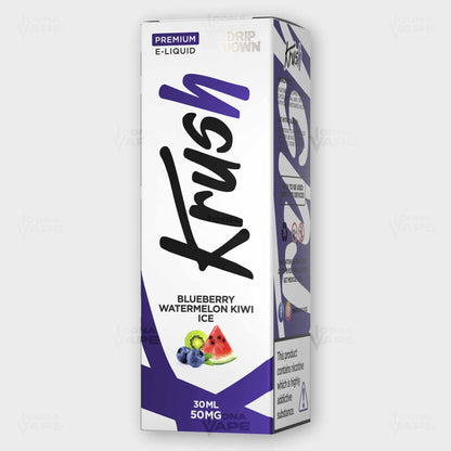 Drip Down Krush Blueberry Watermelon Kiwi Ice 30ml Box – Triple Fruit Ice Vape Juice Available in Pakistan