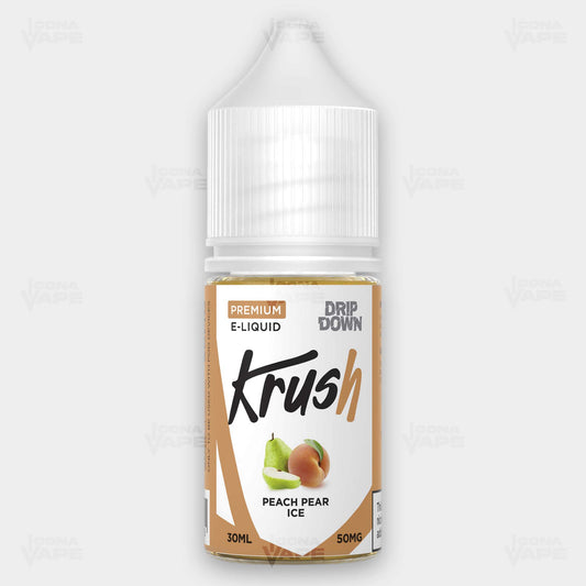 Drip Down Krush Peach Pear Ice 30ml Bottle – Smooth Fruity Ice E-Liquid in Pakistan