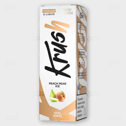 Drip Down Krush Peach Pear Ice 30ml Box – Juicy Peach and Pear Ice Vape Juice in Pakistan