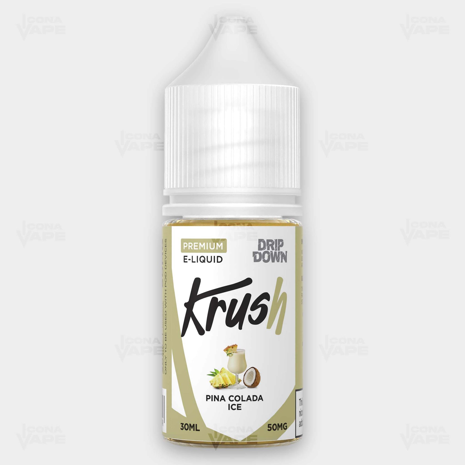Drip Down Krush Pina Colada Ice 30ml Bottle – Tropical Pineapple Coconut Vape Juice in Pakistan