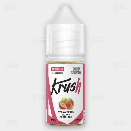 Drip Down Krush Strawberry Guava Peach Ice 30ml Bottle – Exotic Fruit Ice Vape Juice in Pakistan