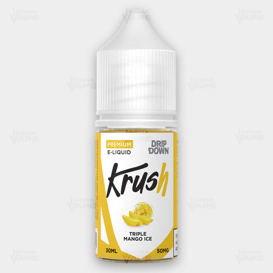 Drip Down Krush Triple Mango Ice 30ml Bottle – Mango Flavored Ice Nicotine Salt E-Liquid in Pakistan

