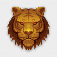 Dr Vapes Gold Panther – Regal gold and bronze lion head with fiery eyes, luxury vape series symbol