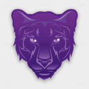 Dr Vapes Purple Panther – Bold purple panther face logo with glowing eyes, premium vape series mascot
