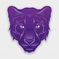 Dr Vapes Purple Panther – Bold purple panther face logo with glowing eyes, premium vape series mascot