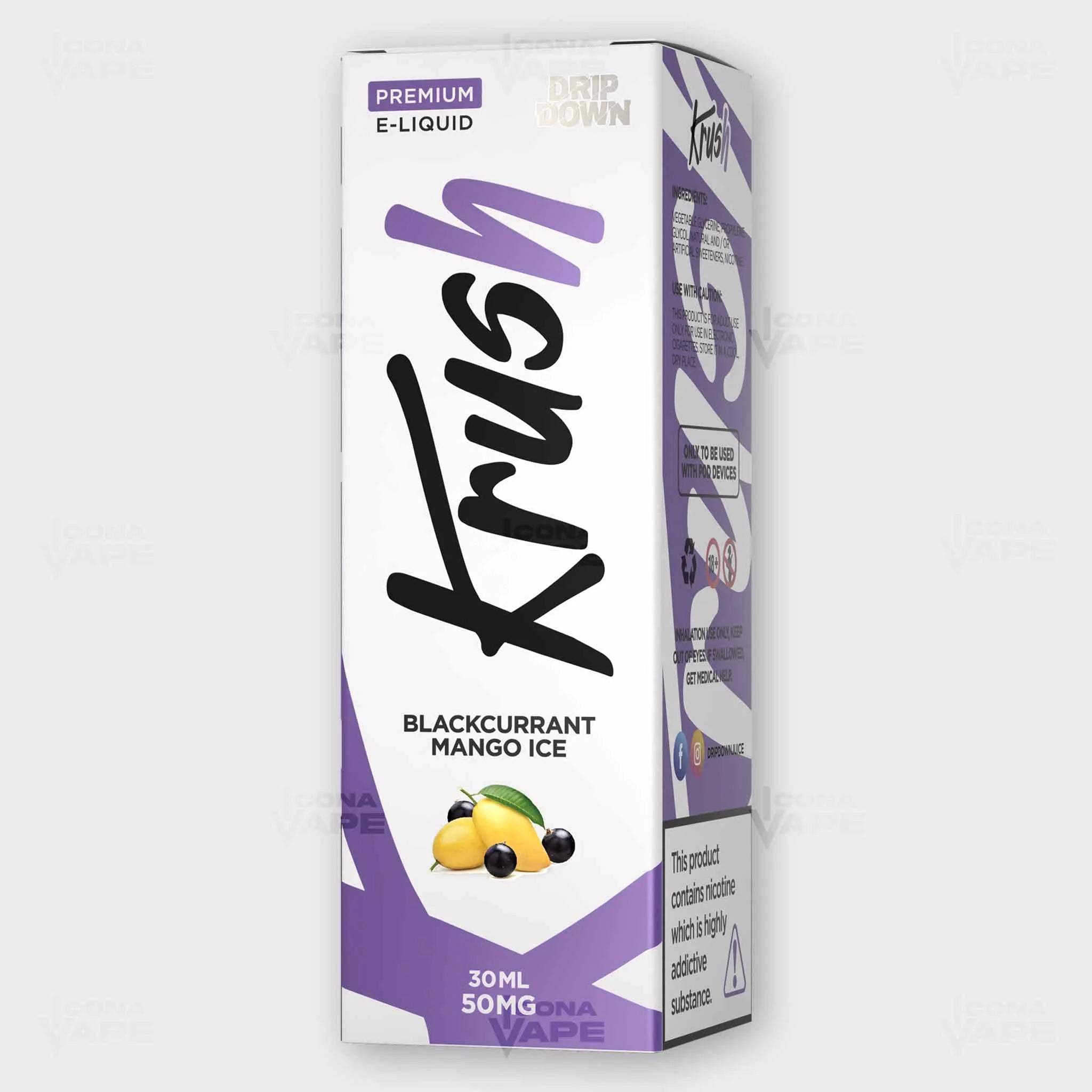 BLACKCURRANT MANGO ICE - DRIP DOWN KRUSH - 30ML