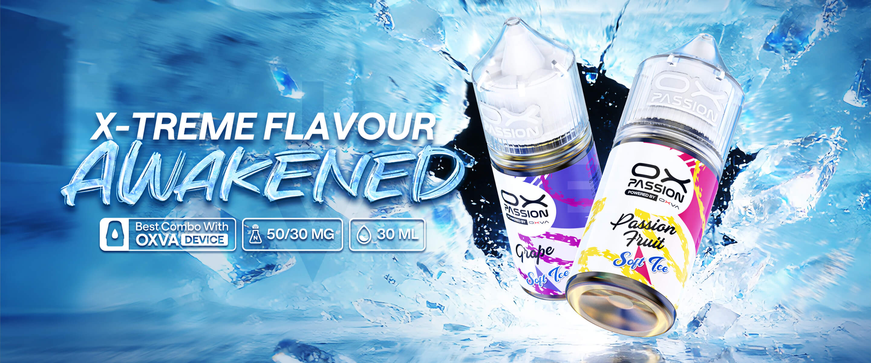 Ox Passion Soft Ice Nic Salt E-Liquid 30ml - Powered by Oxva | ICONA VAPE Pakistan