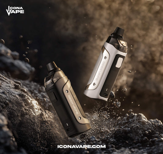 geekvape aegis boost 3 pod mod 60w silver and black rugged vape device on rocks icona vape pakistan

