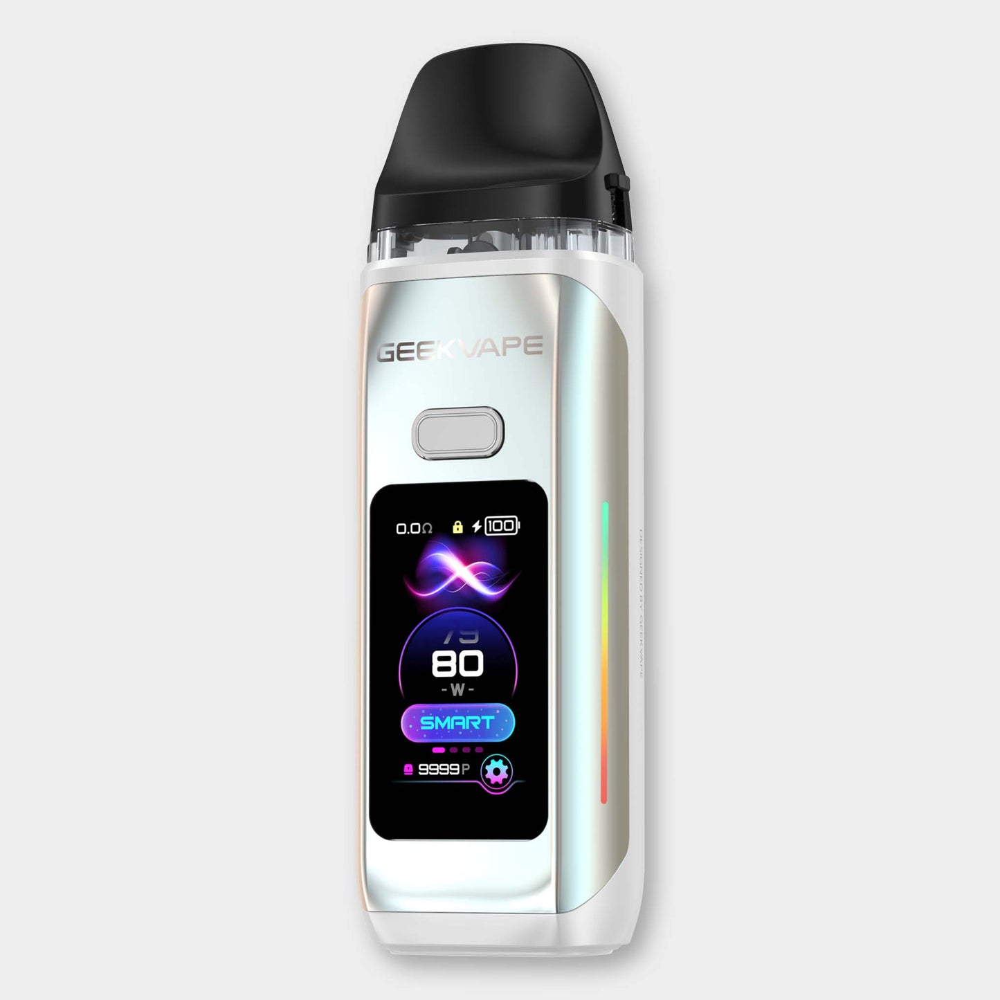 GEEKVAPE DIGI MAX POD MOD in Pearl White, featuring top-fill pods and adjustable wattage.