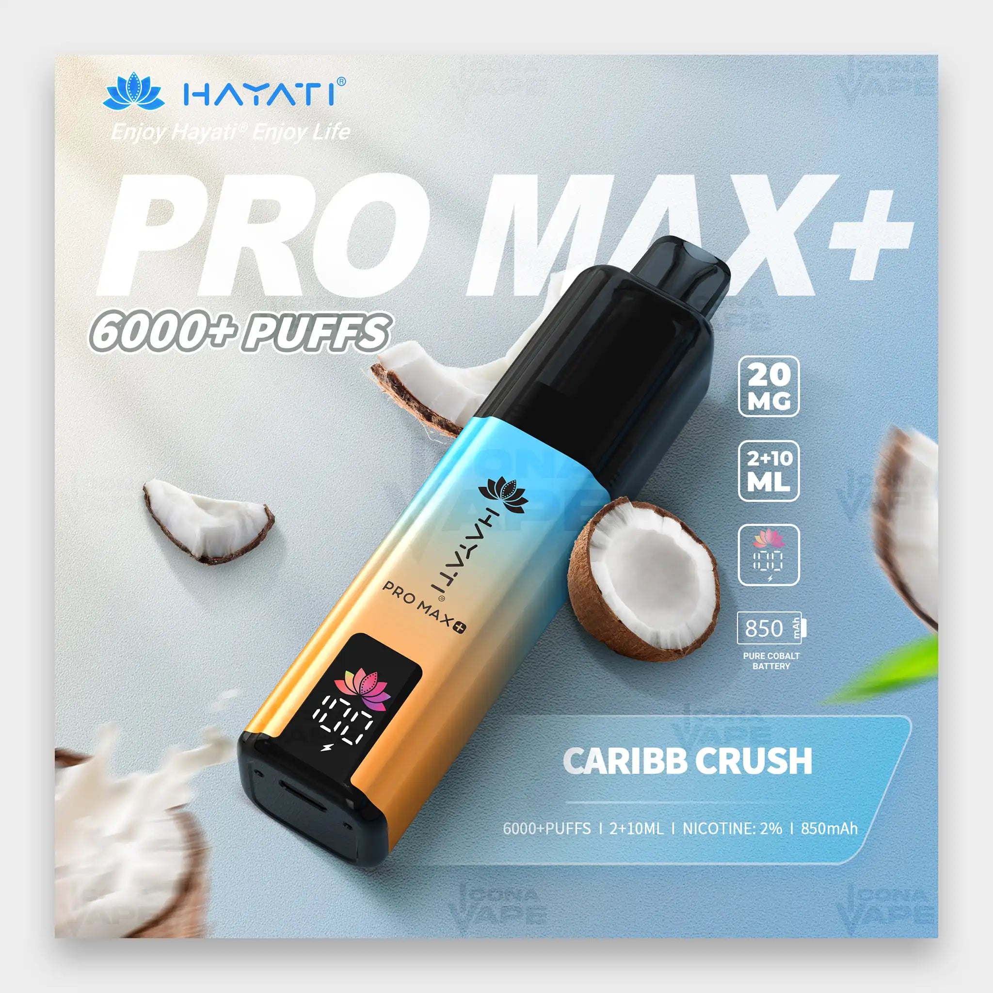 Hayati Pro Max+ 6000 Kit 6000 Puffs 20mg Blueberry Cherry Cranberry