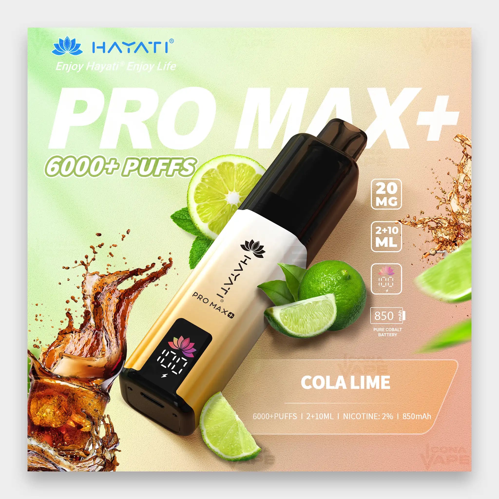 Hayati Pro Max+ 6000 Kit 6000 Puffs 20mg Caribb Crush