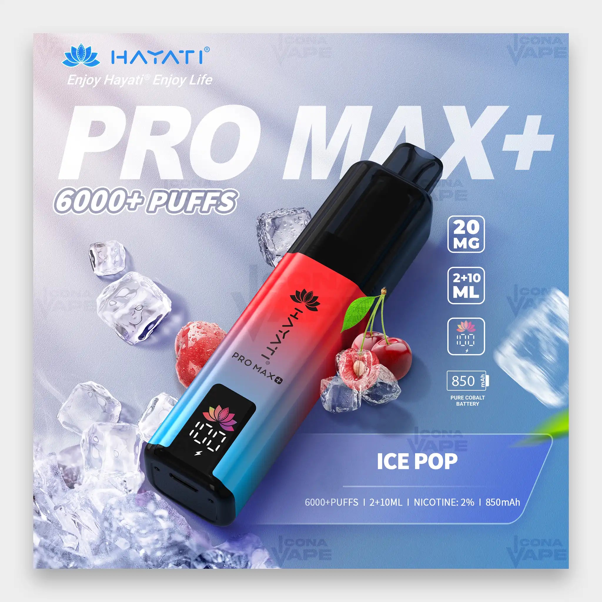 Hayati Pro Max+ 6000 Kit 6000 Puffs 20mg Ice Pop