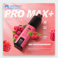 Hayati Pro Max+ 6000 Kit 6000 Puffs 20mg Red Sour Raspberry