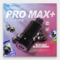 Hayati Pro Max Plus Pod 6000 Puffs 20mg Blue Razz Blackcurrant Flavor