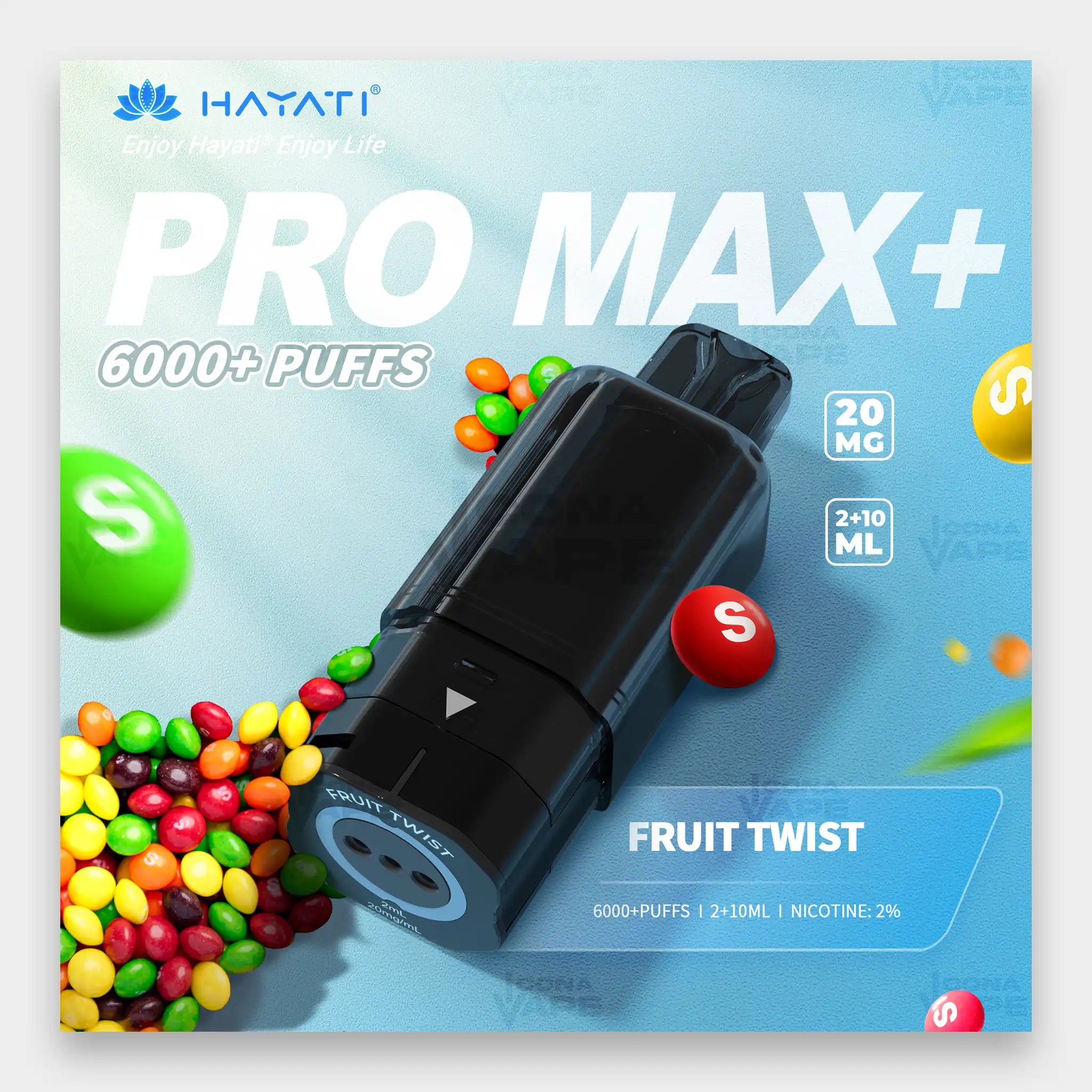 Hayati Pro Max Plus Pod 6000 Puffs 20mg Grape GB Flavor