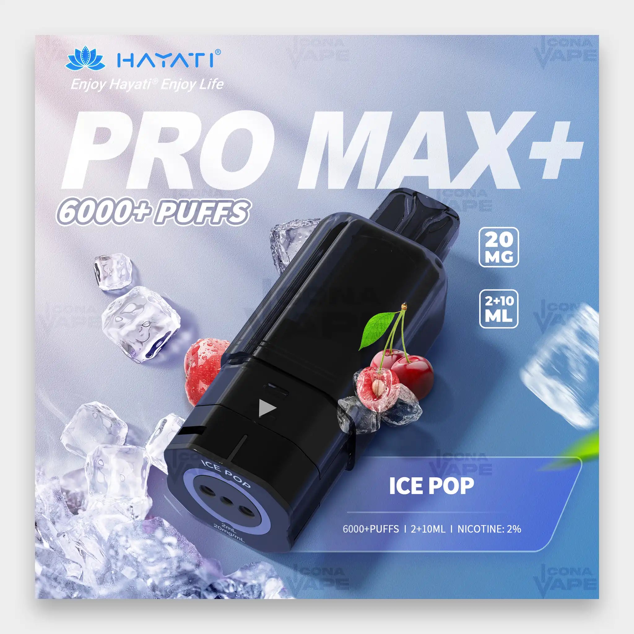 Hayati Pro Max Plus Pod 6000 Puffs 20mg Ice Pop Flavor