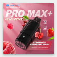 Hayati Pro Max Plus Pod 6000 Puffs 20mg Strawberry Raspberry Cherry Flavor