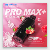 Hayati Pro Max Plus Pod 6000 Puffs 20mg Strawberry Raspberry Ice Flavor
