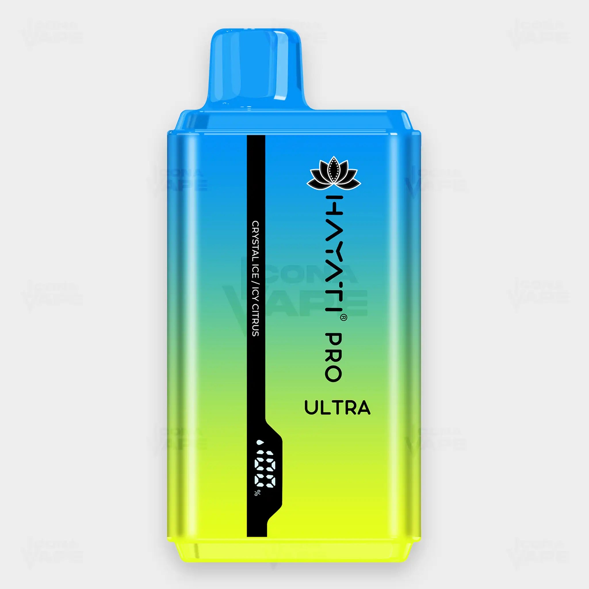 Hayati Pro Ultra 15000 Puffs Disposable Vape Crystal Ice Icy Citrus Flavor 20mg