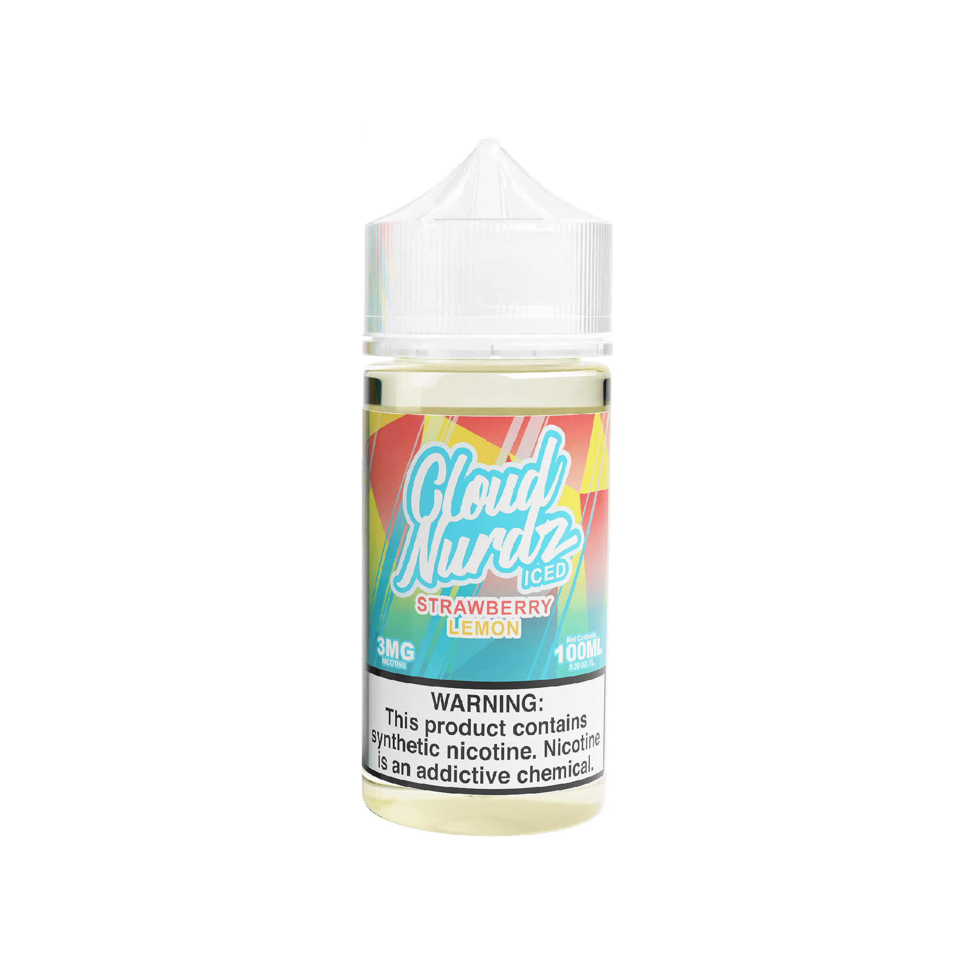 ICED Strawberry Lemon Cloud Nurdz refreshing icy blend saccharine strawberries tart lemons contrasting combination sugary sweets delectable vape Capacity: 100mL Unicorn Bottle PG: 30% VG: 70% Formulation: Synthetic Freebase Nicotine Child Resistant Cap Made in USA