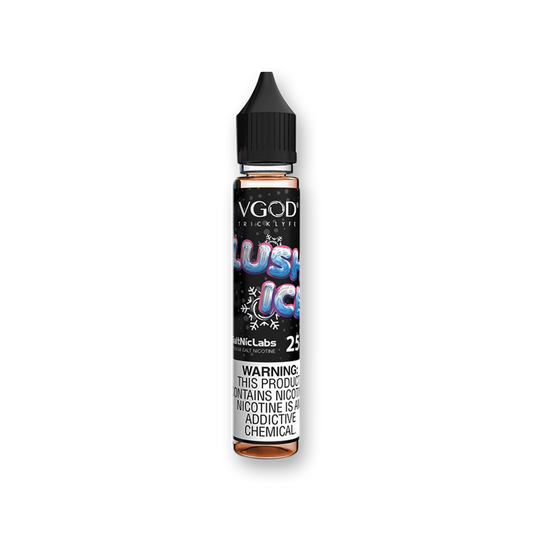 Lush Ice VGOD SaltNic menthol-infused e-juice watermelon candy flavor refreshing satisfied delicious vape 30mL Chubby Unicorn Bottle 70% PG 30% VG Made in USA