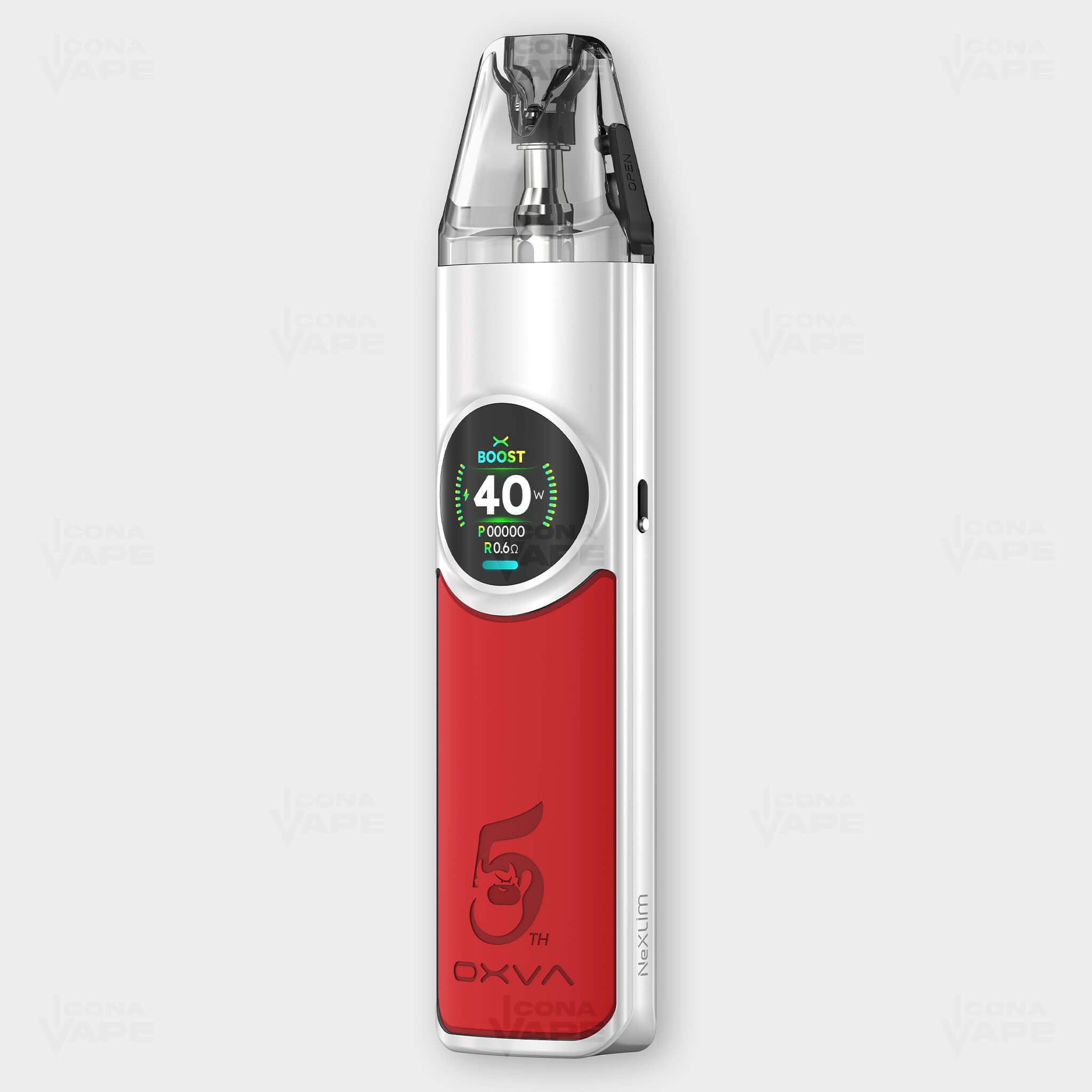 oxva nexlim glory red limited edition pod kit 1500mah screen dual mesh pod vape