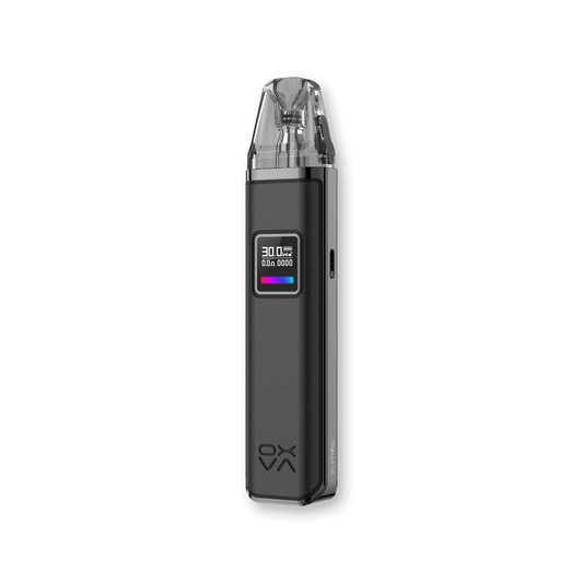 OXVA XLIM PRO 30W Pod System Power, Style, Simplicity Max Output Smart Coil Recognition Top-Fill Design MTL, RDL, DL Options Precise Output Adjustments Safety Features Top-Fill Cartridges 1000mAh Battery 2ml Cartridge Capacity Zinc Alloy Type-C Charging User Manual Lanyard Priming Coils and Pods