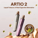 OXVA ARTIO 2 pod kit release image highlighting liquid tobacco technology and slim premium design
