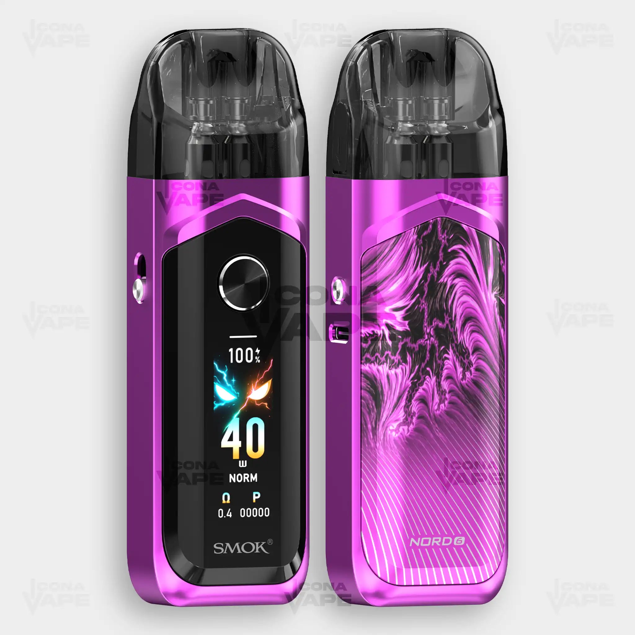 SMOK Nord 6 Pod Kit Pink 80W -- 1.65 Inch HD Touch Screen -- Buy Authentic in Pakistan -- ICONA VAPE