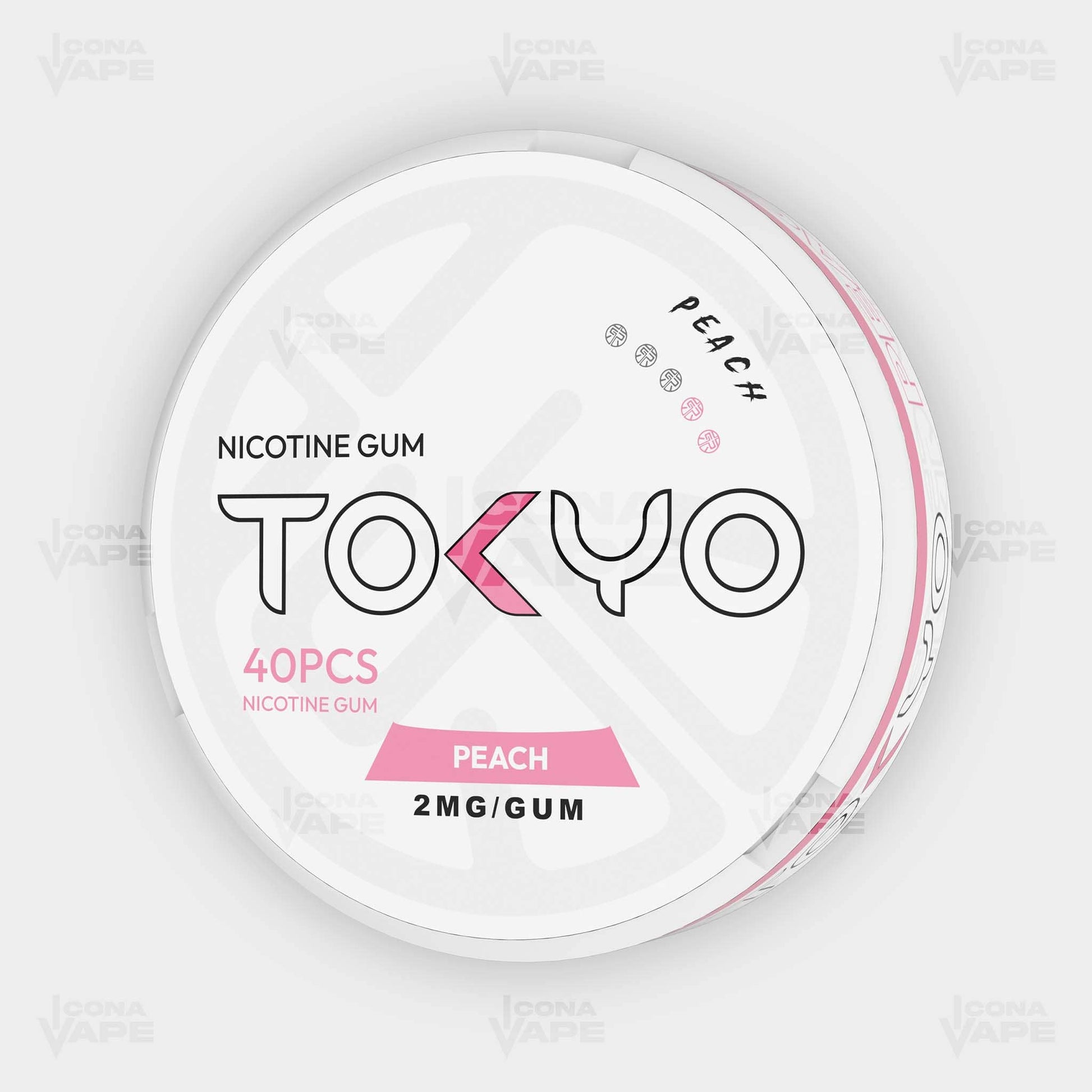 Tokyo Nicotine Gum Peach 2MG 40PCS Nicotine Gum