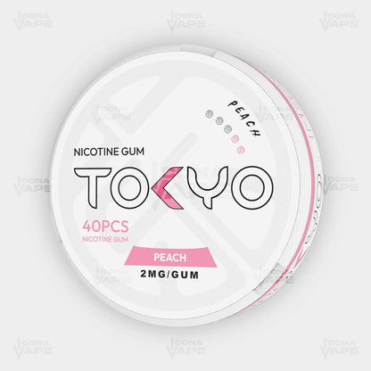 Tokyo Nicotine Gum Peach 2MG 40PCS Nicotine Gum